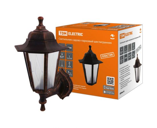 Садово-парковый светильник TDM НБУ 06-60-001 шестигранный, настенный, медь SQ0330-0781 