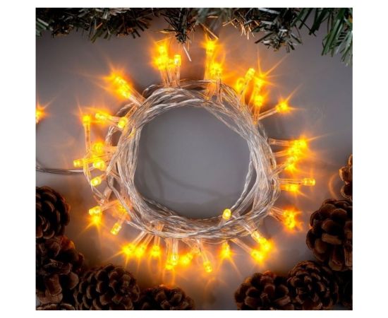Нить Luazon ECO IP20, 5 м, Н.С. LED-50-220V, 8 режимов, желтый 3556760 