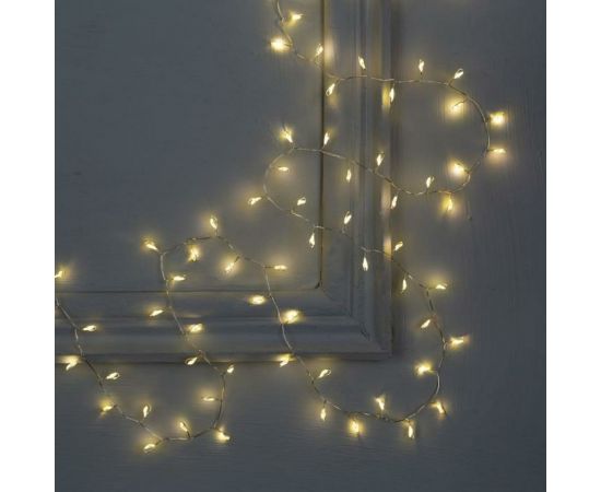 Гирлянда-нить Luazon ROSA Мишура, IP20, 2 м, Н.С. LED-100-5V, USB, фиксинг, теплый белый 5198403 