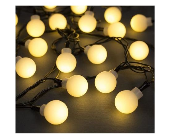 Нить Luazon DCR 5 м, с насадками Шарики Белые, IP20, Н.Т. LED-30-220V, 8 режимов, теплый белый 3590707 