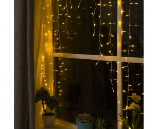 Бахрома Luazon ECO Арка, IP20, Ш1 м, В1 м, Н.С. LED-126-220V, 8 режимов, теплый белый 3556827 