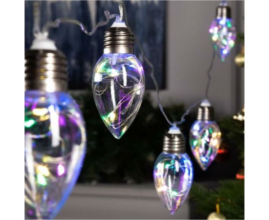 Нить Luazon ROSA 3 м, с насадками Лампочки капля 8 см, IP20, Н.С. LED-80-12V, 8 режимов, мульти 6929849 