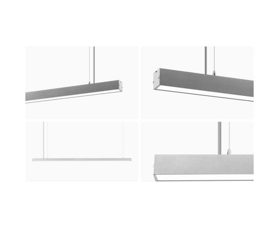 Линейный подвесной светодиодный светильник Apeyron 40Вт, ip40, 4x4х118 см, цвет - серебро / 30-11 – изображение 12