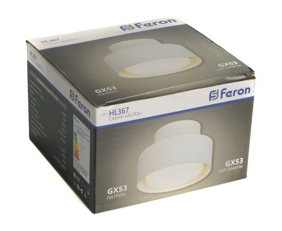 Потолочный светильник FERON hl367 barrel aura 12w, 230v, gx53, белый ip44, 48407 – изображение 14
