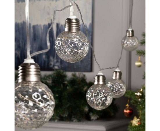 Нить Luazon ROSA 3 м, с насадками Лампочки шары 5 см, IP20, Н.С. LED-80-12V, 8 режимов, мульти 6929864 – изображение 2