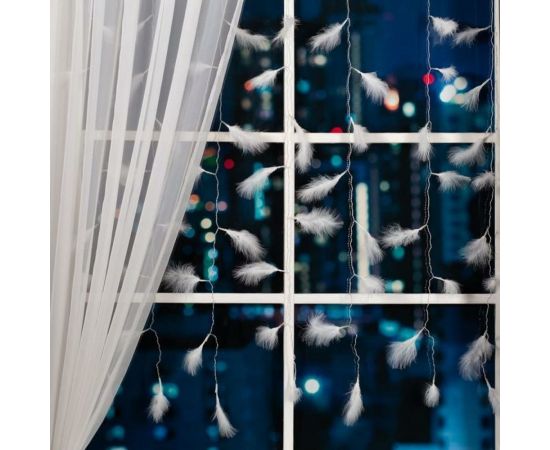 Занавес Luazon DECOR Перья, 3х1.4м, Н.С. LED-80-220V, 8 режимов, белый 6929895 – изображение 2
