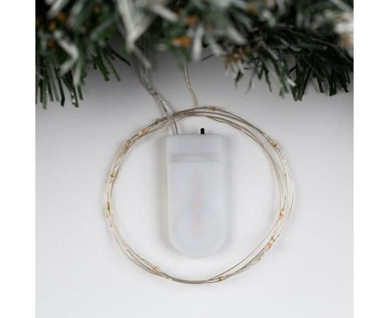 Гирлянда-нить Luazon ROSA, IP20, 1 м, Н.С. LED-10-6V, 2хCR2032, фиксинг, красный 5198295 – изображение 2