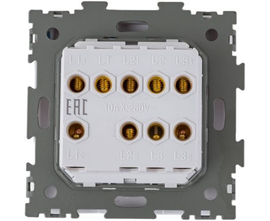 Трехклавишный проходной переключатель CGSS, белый ""Практика"" PL-W103-PWCG – изображение 2