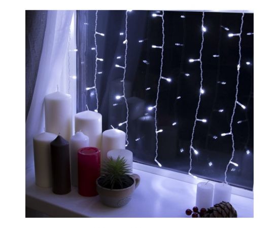 Занавес Luazon ECO IP20, УМС вилка, 1.5х1 м, Н.С. LED-180-220V, 8 режимов, белый 1080453 – изображение 2