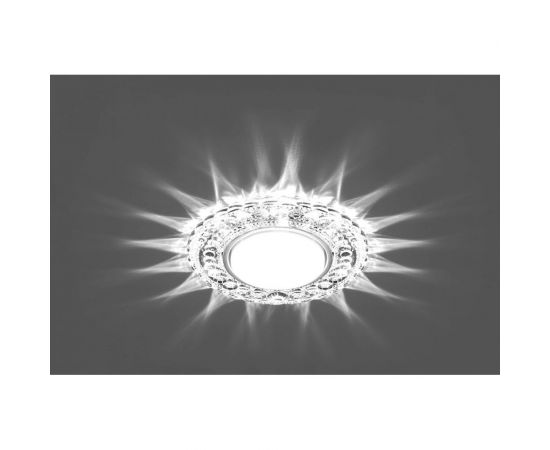 Встраиваемый светильник для натяжных потолков с белой LED подсветкой Feron CD4024 GX53 прозрачный, 29538 – изображение 2