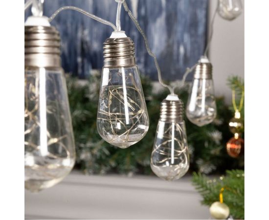 Нить Luazon ROSA 3 м, с насадками Лампа 8 см, IP20, Н.С. LED-80-12V, 8 режимов, белый 6929847 – изображение 2