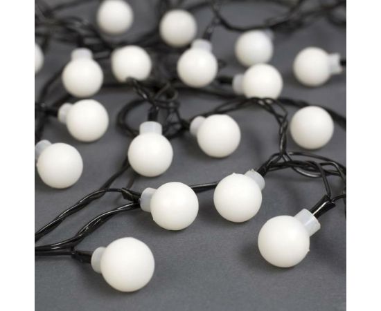 Нить Luazon DCR 5 м, с насадками Шарики Белые, IP20, Н.Т. LED-30-220V, 8 режимов, теплый белый 3590707 – изображение 2