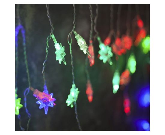 Бахрома Luazon DECOR Звезды 4 см, IP20, Ш1.8 м, В0.5 м, Н.С. LED-48-220V, моргает, RGRB 3556863 – изображение 2