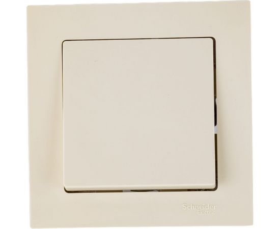 1-клавишный выключатель Schneider Electric AtlasDesign Бежевый сх.1, 10АХ, в сборе SE ATN000212 – изображение 2
