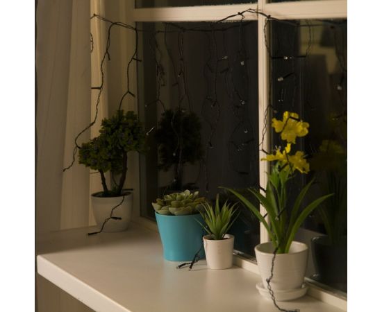 Бахрома Luazon ECO IP20, Ш3 м, В0.5 м, Н.Т. LED-80-220V, 8 режимов, желтый 3556857 – изображение 2