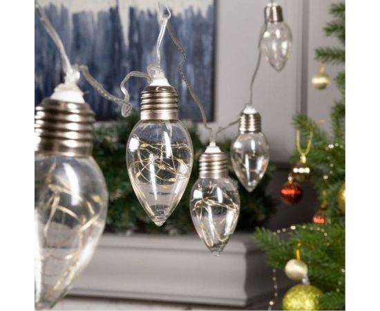 Нить Luazon ROSA 3 м, с насадками Лампочки капля 8 см, IP20, Н.С. LED-80-12V, 8 режимов, теплый белый 6929851 – изображение 2