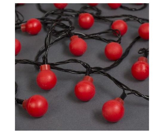 Нить Luazon DCR 5 м, с насадками Шарики Красные, IP20, Н.Т. LED-30-220V, 8 режимов, красный 3590711 – изображение 2