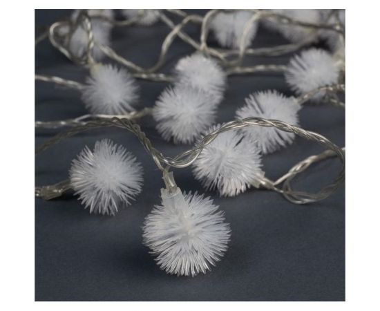 Нить Luazon DCR 5 м, с насадками Ежики Белые, IP20, Н.С. LED-30-220V, 8 режимов, белый 3590692 – изображение 2