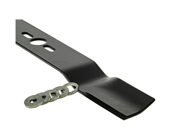 Нож для колесной газонокосилки 530х57х4 мм, посадка 25.4 мм + 5 переходных колец S.E.B. 201HO-530 – изображение 2