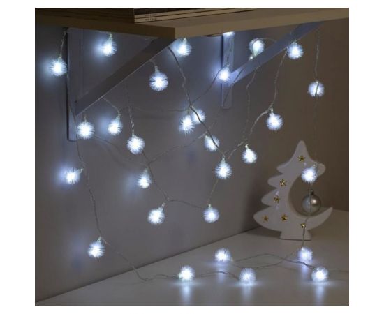 Нить Luazon DCR 5 м, с насадками Ежики Белые, IP20, Н.С. LED-30-220V, 8 режимов, белый 3590692 – изображение 3