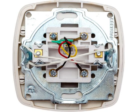 Одинарная телефонная розетка СВЕТОЗАР АКЦЕНТ SV-54217-GM – изображение 3
