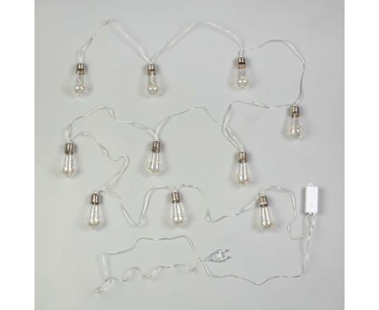 Нить Luazon ROSA 3 м, с насадками Лампа 8 см, IP20, Н.С. LED-80-12V, 8 режимов, белый 6929847 – изображение 3