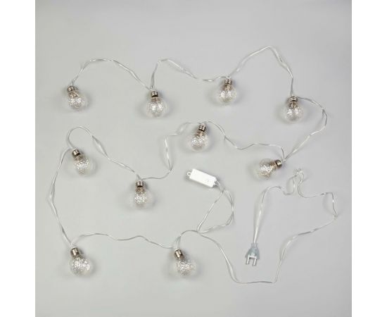 Нить Luazon ROSA 3 м, с насадками Лампочки шары 5 см, IP20, Н.С. LED-80-12V, 8 режимов, мульти 6929864 – изображение 3