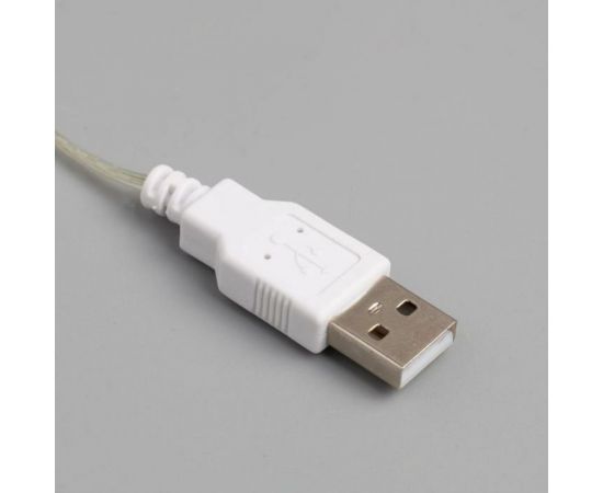 Гирлянда-нить Luazon ROSA Мишура, IP20, 2 м, Н.С. LED-100-5V, USB, фиксинг, теплый белый 5198403 – изображение 3
