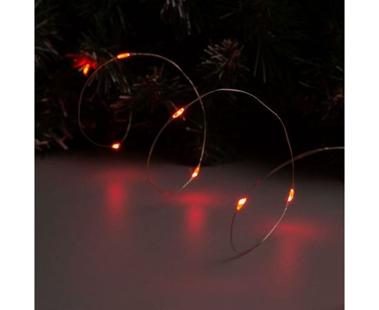 Гирлянда-нить Luazon ROSA, IP20, 1 м, Н.С. LED-10-6V, 2хCR2032, фиксинг, красный 5198295 – изображение 3
