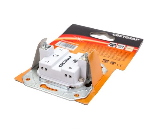 Одинарная телефонная розетка СВЕТОЗАР ЭФФЕКТ SV-54417-B – изображение 3