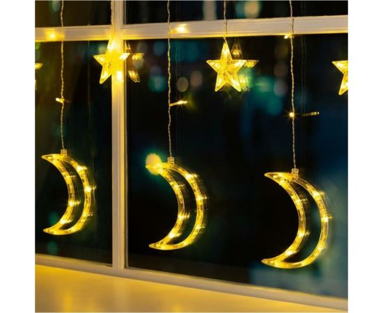 Бахрома Luazon DECOR Месяц, IP20, Ш2.7 м, В0.9 м, Н.С. LED-138-220V, 8 режимов, теплый белый 4356981 – изображение 3