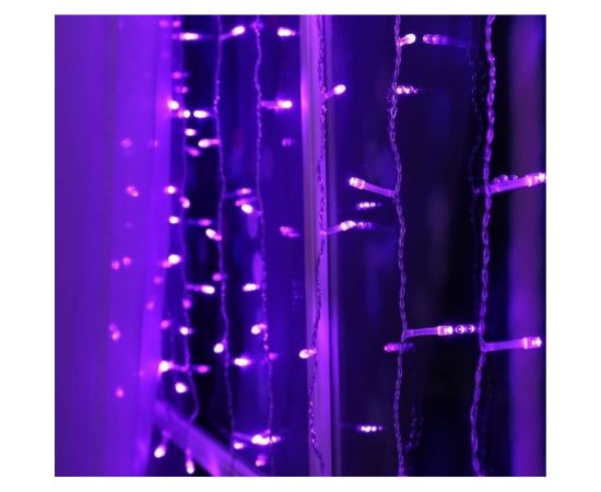 Занавес Luazon ECO IP20, УМС вилка, 1.5х1 м, Н.С. LED-180-220V, 8 режимов, фиолетовый 1080458 – изображение 3
