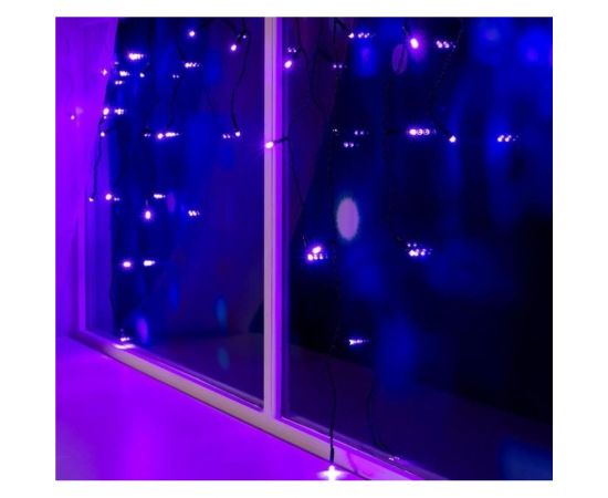 Бахрома Luazon ECO IP20, Ш3 м, В0.5 м, Н.Т. LED-80-220V, 8 режимов, фиолет 3556856 – изображение 3