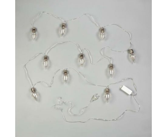 Нить Luazon ROSA 3 м, с насадками Лампочки капля 8 см, IP20, Н.С. LED-80-12V, 8 режимов, теплый белый 6929851 – изображение 3