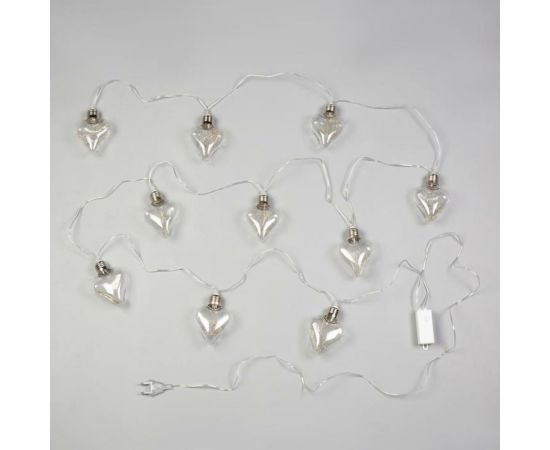 Гирлянда-нить Luazon ROSA, 3 м, лампочки-сердца, 8 см, IP20, серебристая нить, LED-80-12V, 8 режимов, теплый белый 6929855 – изображение 3