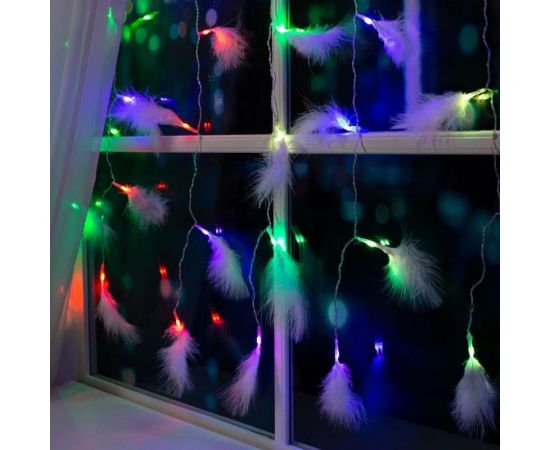 Занавес Luazon DECOR Перья, 3х1.4м, Н.С. LED-80-220V, 8 режимов, мульти 6929894 – изображение 3