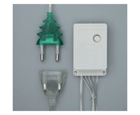 Занавес Luazon ECO IP20, УМС вилка, 2х1.5 м, Н.С. LED-360-220V, 8 режимов, зеленый 1080465 – изображение 4