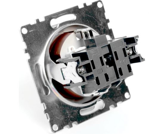 1-местная розетка с заземлением (механизм) STEKKER GLS16-7110-04, 250В, 16А с защитной шторкой, серия Катрин, шоколад 49028 – изображение 4