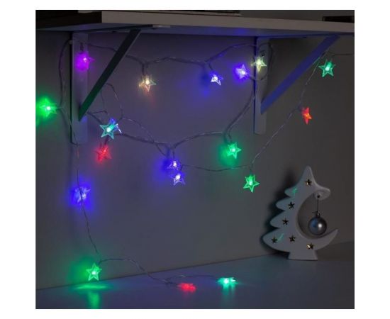 Нить Luazon DCR 3 м, с насадками Звезды, IP20, Н.С. LED-20-3.6V, АА*3 не в комплекте, мульти 806825 – изображение 4