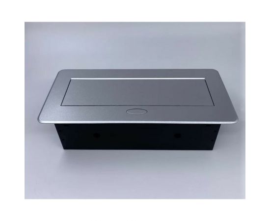 Выдвижной встраиваемый блок розеток Inrior выдвижная розетка, на 2 EURO розетки и 2 USB-A+C, серый, TORO-33-80 – изображение 4