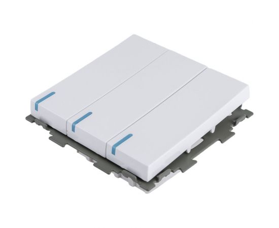 Трехклавишный проходной переключатель CGSS, белый ""Практика"" PL-W103-PWCG – изображение 4