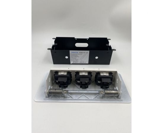 Выдвижная розетка Inrior выдвижной встраиваемый блок розеток, на 3 euro розетки, без проводки, белый TORO-01-10 – изображение 4