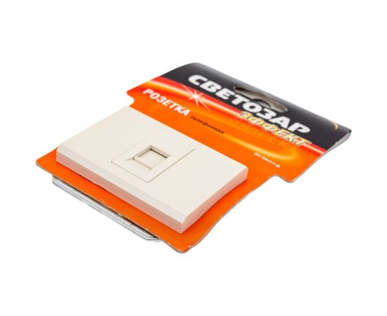 Одинарная телефонная розетка СВЕТОЗАР ЭФФЕКТ SV-54417-B – изображение 4