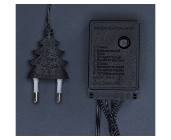 Бахрома Luazon ECO IP20, Ш3 м, В0.5 м, Н.Т. LED-80-220V, 8 режимов,белый 3556853 – изображение 4