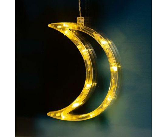 Бахрома Luazon DECOR Месяц, IP20, Ш2.7 м, В0.9 м, Н.С. LED-138-220V, 8 режимов, теплый белый 4356981 – изображение 4