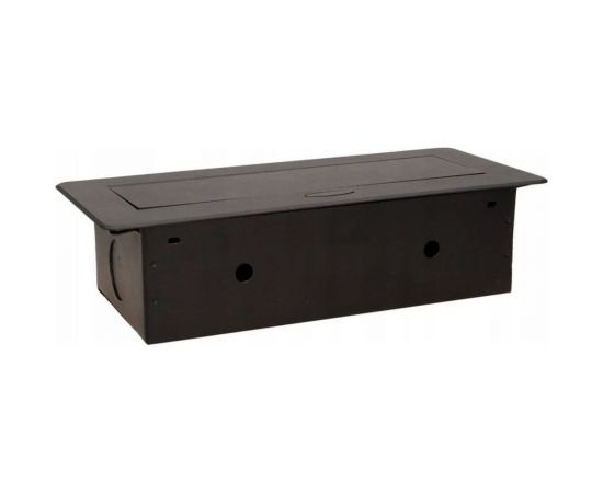 Выдвижная розетка Inrior выдвижной встраиваемый блок розеток, на 3 euro розетки, без проводки, черный TORO-01-20 – изображение 4