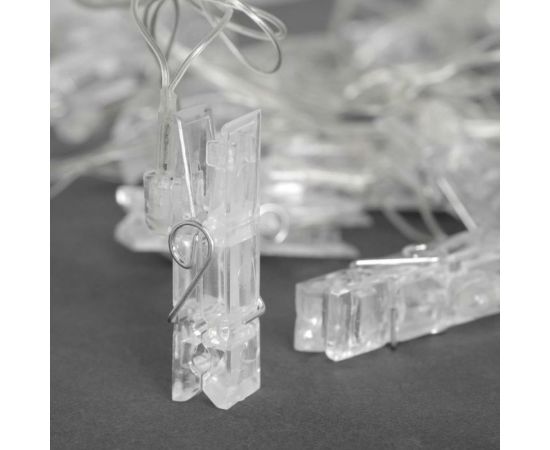 Нить Luazon DCR 5 м, с насадками Прищепки, IP20, Н.С. LED-20-220V, моргает, мульти 2433909 – изображение 4