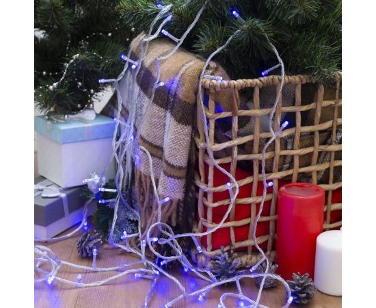 Гирлянда-нить Luazon ECO, IP20, 10 м, Н.С. LED-100-220V, 8 режимов, СИНИЙ 3556782 – изображение 4