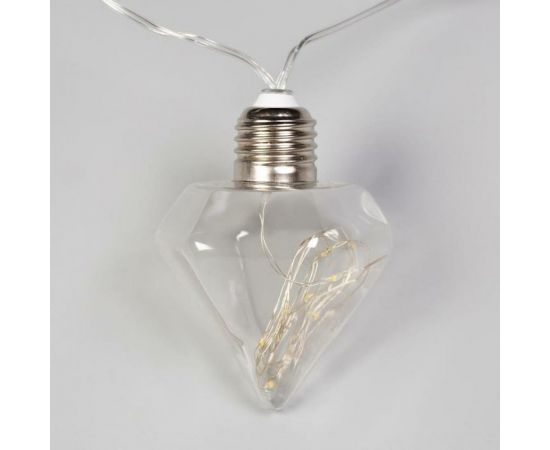 Гирлянда-нить Luazon ROSA, 3 м, лампочки-кристалл, 5 см, IP20, серебристая нить, LED-80-12V, 8 режимов, мульти 6929868 – изображение 4