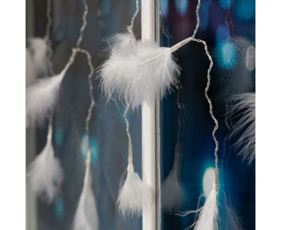 Занавес Luazon DECOR Перья, 3х1.4м, Н.С. LED-80-220V, 8 режимов, белый 6929895 – изображение 5